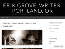 Tablet Screenshot of erikgrove.com